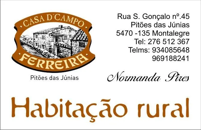 Casa D'campo Ferreira Casa de Férias *